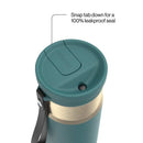 Contigo Snapseal Stainless Steel Leakproof Water Bottle with Carry Strap and Straw, Mineral Teal Champagne, 24 Ounce