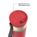 Contigo Snapseal Stainless Steel Leakproof Water Bottle with Carry Strap and Straw, Goji Berry Champagne, 24 Ounce
