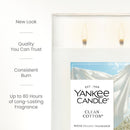 Yankee Candle Large Tumbler Scented Candle, Clean Cotton, 20 oz