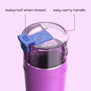 bubba DualSip Leakproof Insulated Water Bottle with Straw, Moodbooster, 24 Ounce