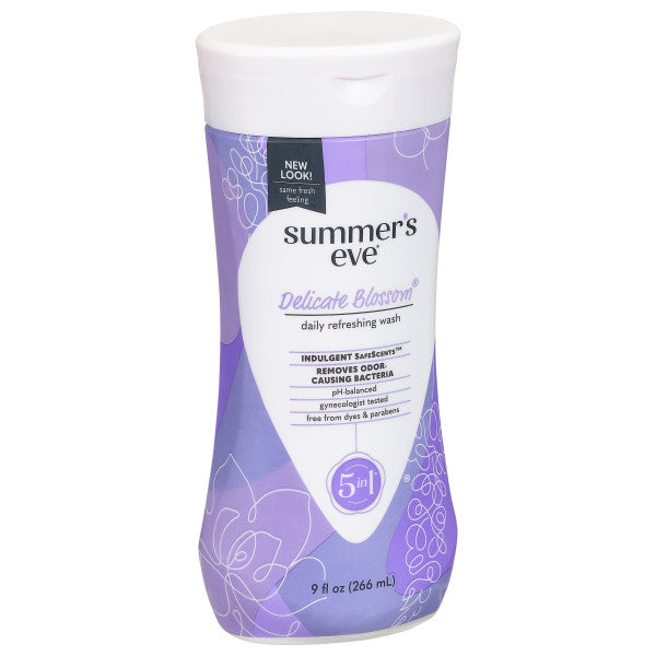Summer's Eve Delicate Blossom Daily Refreshing Feminine Wash, Removes Odor, pH balanced, 9 fl oz
