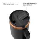 Contigo Insulated Stainless Steel Tumbler with Handle, Licorice Bronze, 30 Ounce