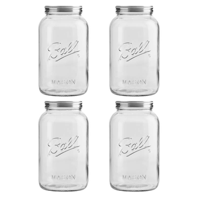 Ball Decorative Glass Mason Jar, Gallon Size, 128 OZ, Pack of 4