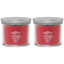 Yankee Candle Small Tumbler Scented Single Wick Jar Candle, Santa on Skis, 4.3 Ounce (Pack of 2)