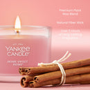Yankee Candle Signature Votive Mini Candle Jar, Home Sweet Home, Natural Soy Wax Blend Candle with Natural Fiber Wick, 1.3 OZ Glass Jar (Pack of 4)