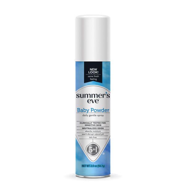 Summer's Eve Baby Powder Daily Gentle Feminine Spray, pH balanced, 2 oz