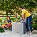 Rubbermaid Deck Box, Medium, 74 Gallon, Light Grey