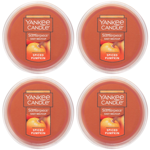 Yankee Candle Spiced Pumpkin Scenterpiece Easy MeltCup (Pack of 4)