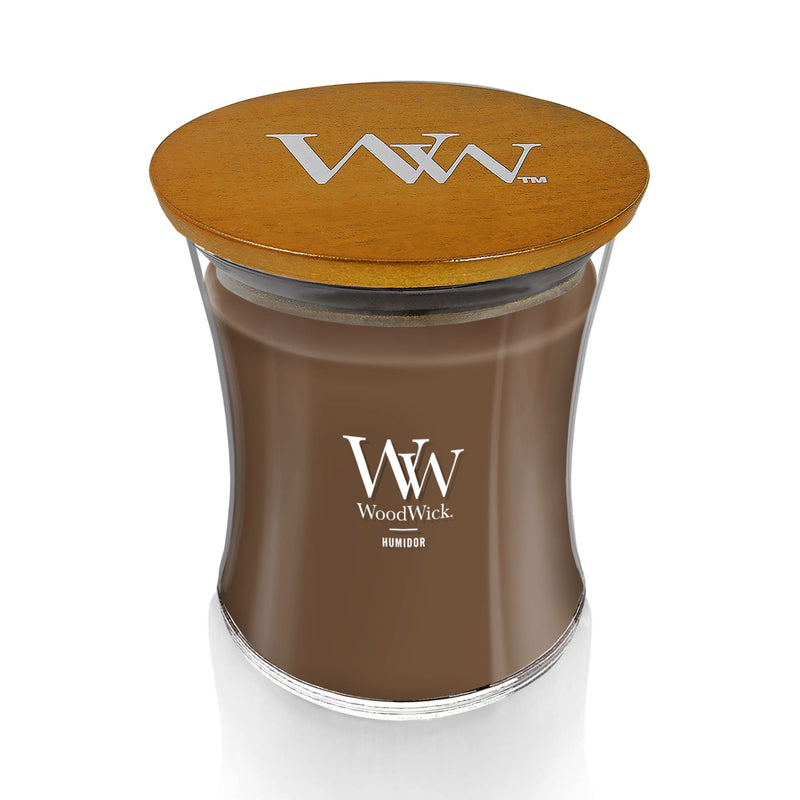 WoodWick Medium Hourglass Scented Candle, Crackles as it Burns, Humidor, 9.7oz