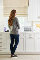 Rubbermaid Large Hip-Hugger Laundry Basket/Hamper 1.5-Bushel White Stackable Storage