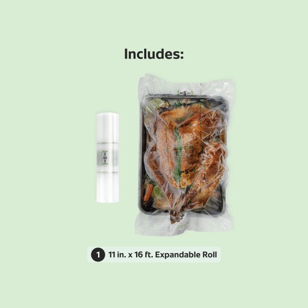 FoodSaver 11" x 16' Expandable Vacuum Seal Rolls, Pack of 2