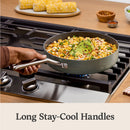 Calphalon Ceramic Nonstick 3-Qt. Sauté Pan with Lid, Silver Ash