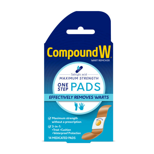 Compound W Maximum Strength, One Step Pads 14 ea, 14 ct