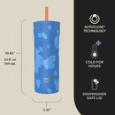 Contigo Streeterville 2.0 Stainless Steel Tumbler with Straw, Stellar Jay, 24 OZ