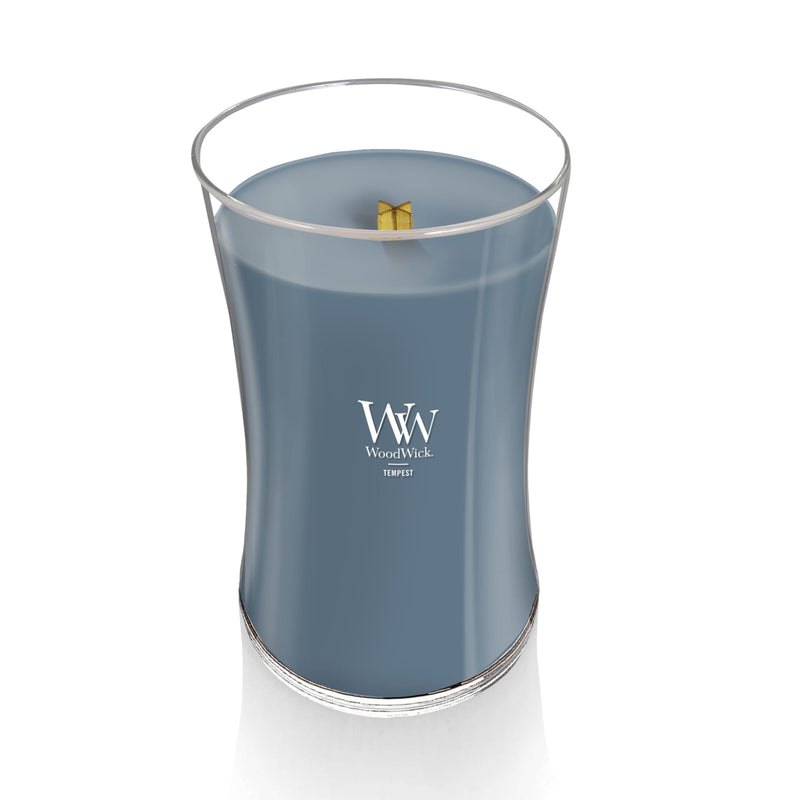 WoodWick Large Hourglass Scented Candle, Crackles as it Burns, Tempest, 21oz