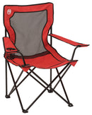 Coleman Broadband Mesh Quad Camping Chair with Carry Bag & Cup Holder, Cooling Mesh Back with Adjustable Arms, Great for Camping, Tailgating, Firepits, Patio