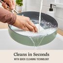 Calphalon Ceramic Nonstick 3-Qt. Sauté Pan with Lid, Silver Ash