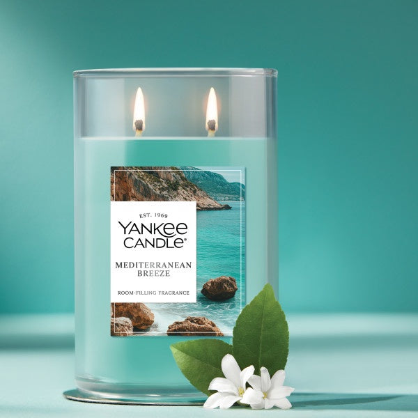 Yankee Candle Large Tumbler Scented Candle, Mediterranean Breeze, 20 oz