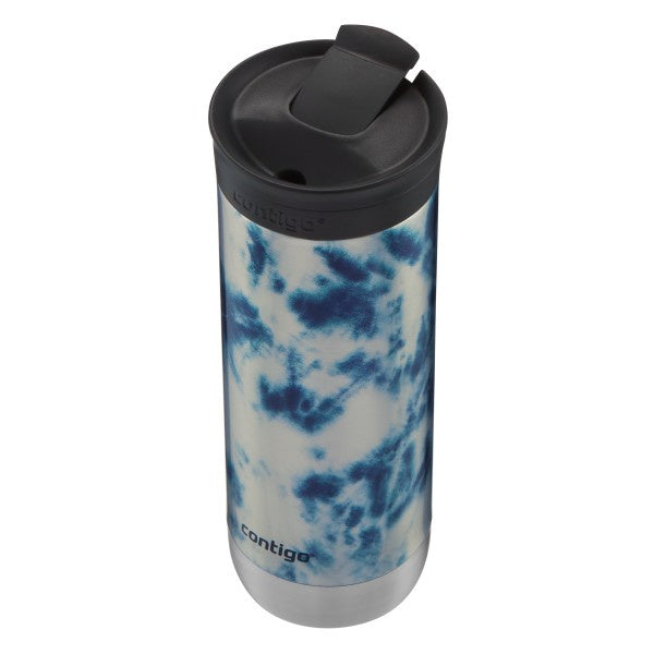 Contigo Huron 2.0 Insulated Stainless Steel Travel Mug with SNAPSEAL™ Lid, Blue Corn & Acid Wash, 20oz (Pack of 2)