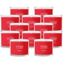 Yankee Candle Signature Votive Mini Candle Jar, Christmas Eve, Natural Soy Wax Blend Candle with Natural Fiber Wick, 1.3 OZ Glass Jar (Pack of 12)