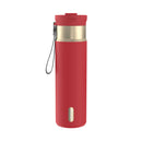 Contigo DualSip Leakproof Insulated Water Bottle with Carry Strap and 2-Way Lid, Goji Berry Champagne, 24 Ounce