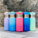 Contigo Kids DualSip Compact Leakproof Insulated Water Bottle with 2-Way Lid, Sparkgleam, 16 Ounce