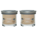 Yankee Candle Small Tumbler Scented Single Wick Jar Candle, Amber & Sandalwood, Over 20 Hours of Burn Time, 4.3 Ounce (Pack of 2)