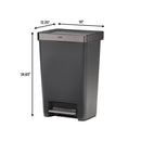 Rubbermaid Premier Series IV 12.4G Step-On Trash Can with Stainless Steel Lid