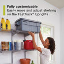 Rubbermaid Garage FastTrack 36" x 12" Shelf Kit, 3-Shelves, Black
