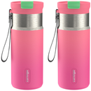 Contigo Kids DualSip Compact Leakproof Insulated Water Bottle with 2-Way Lid, Sparkgleam, 16 Ounce