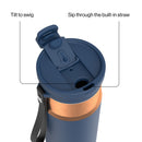 Contigo DualSip Leakproof Insulated Water Bottle with Straw, Abyss Bronze, 24 Ounce