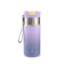 Contigo Kids DualSip Compact Leakproof Insulated Water Bottle with 2-Way Lid and Carry Strap, Lilac Pulse, 16 Ounce (2 Pack)