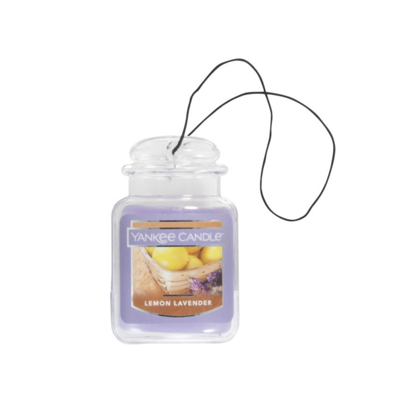 Yankee Candle Car Air Fresheners, Hanging Car Jar Ultimate, Neutralizes Odors Up To 30 Days, Lemon Lavender, 0.96 OZ (Pack of 6)