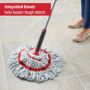Rubbermaid Microfiber Twist Mop Kit with 2 Refills Kit Machine Washable Built-in Wringer Lightweight Safe for All Floor Types Deep Cleaning for Home/Bathroom/Garage/Office