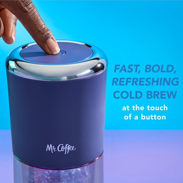 Mr. Coffee Express Cold Brew Coffee Maker, 10-Minute Cold Brew Coffee Machine, Indigo, 1 CT