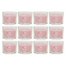 Yankee Candle Signature Votive Mini Candle Jar, Snowflake Kisses Scent, Natural Soy Wax Blend Candle with Natural Fiber Wick, 1.3 OZ Glass Jar (Pack of 12)