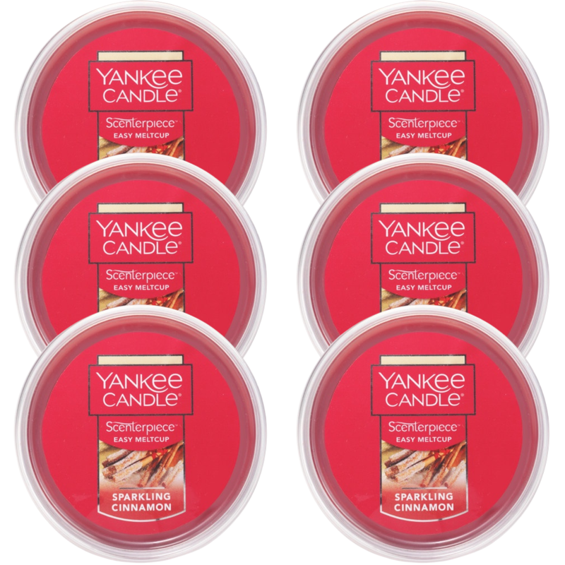 Yankee Candle Sparkling Cinnamon Scenterpiece Easy MeltCup (Pack of 6)