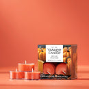 Yankee Candle Scented Tea Light Candles, Spiced Pumpkin, 0.44 OZ, 12-Count, Pack of 2 (24 Candles Total)