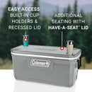 Coleman 316 Series 120 Qt. Hard Ice Chest Cooler, Rock Gray, 1 CT