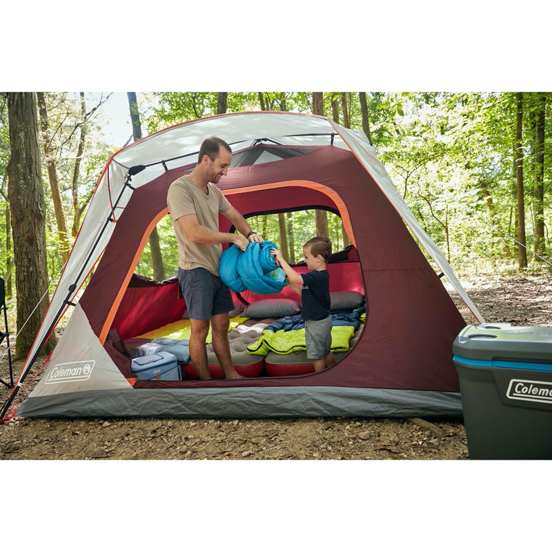 Coleman Skylodge 6-Person Instant Camping Tent, Blackberry