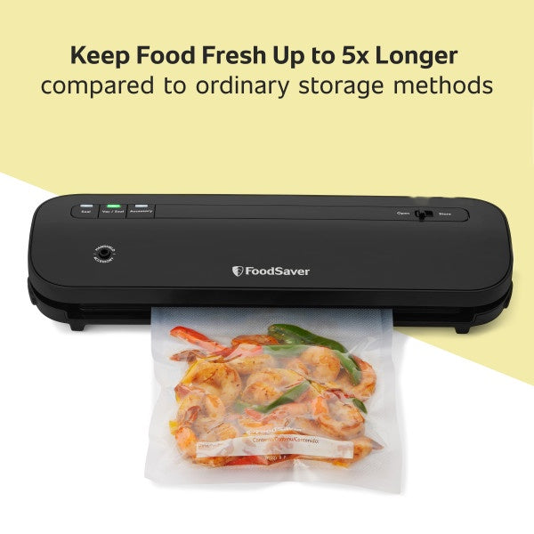 FoodSaver VS1210 Space Saving Vacuum Sealing System with (16) Easy Fill 1-Quart Vacuum Sealer Bags