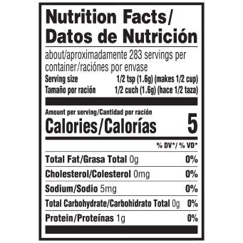 Knox Gelatin Nutritional facts