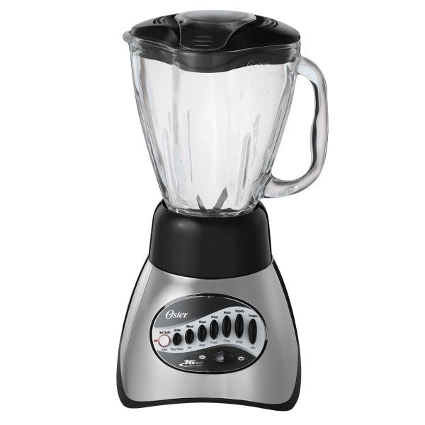 Oster Classic Series 16 Speed Blender with 5-Cup Glass Jar, Brushed Nickel