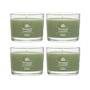 Yankee Candle Signature Votive Mini Candle Jar, Sage & Citrus Scent, Natural Soy Wax Blend Candle with Natural Fiber Wick, 1.3 OZ Glass Jar (Pack of 4)