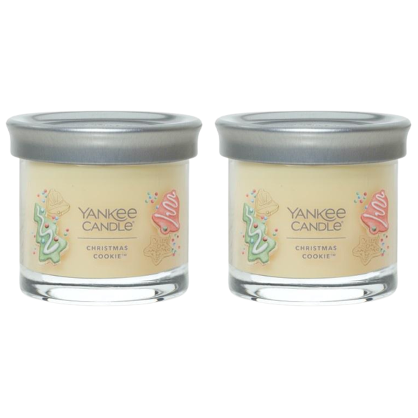 Yankee Candle Small Tumbler Scented Single Wick Jar Candle, Christmas Cookie, Over 20 Hours of Burn Time, 4.3 Ounce (Pack of 2)