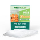 FoodSaver Quart Pre-Cut Vacuum Seal Bags, Easy Use Vacuum Storage Bags, Align to Seal and Tear to Open Vacuum Sealer Storage Bags, 43-Count, Pack of 2 (86 Bags Total)