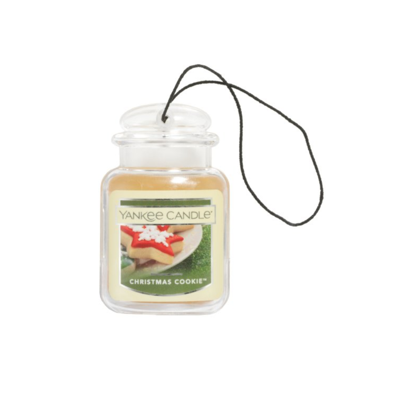 Yankee Candle Car Air Fresheners, Hanging Car Jar Ultimate, Neutralizes Odors Up To 30 Days, Christmas Cookie, 0.96 OZ (Pack of 4)