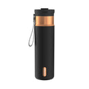 Contigo DualSip Leakproof Insulated Water Bottle with Carry Strap and 2-Way Lid, Licorice Bronze, 24 Ounce