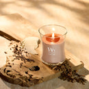 WoodWick Medium Hourglass Scented Candle, Crackles as it Burns, Patchouli Creme, 9.7oz