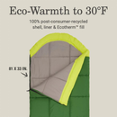 Coleman Arch Bay 30°F Sleeping Bag, Rock